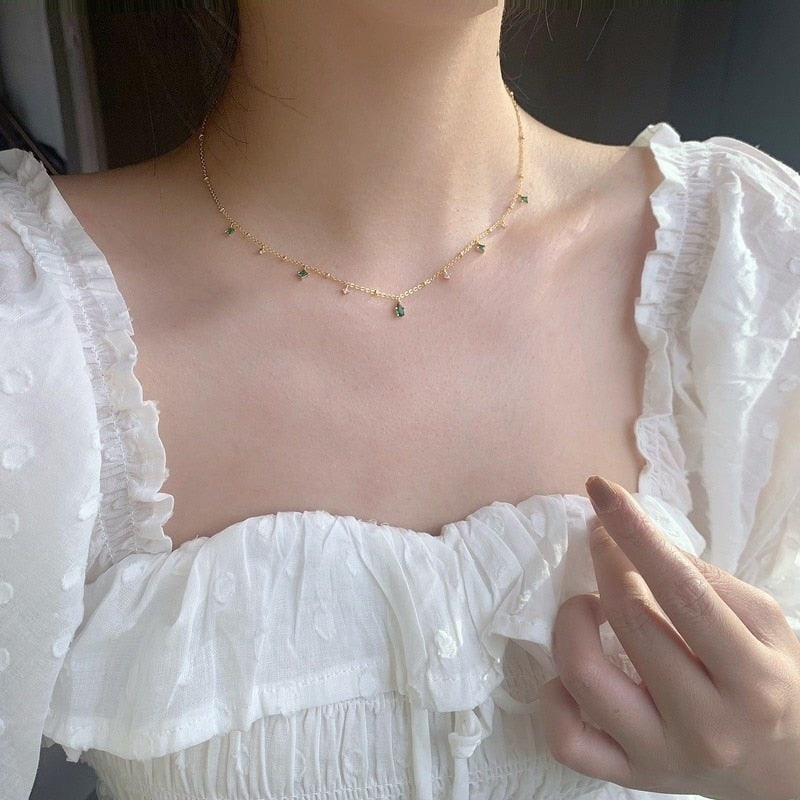 Collier ras de cou en cristal Emily